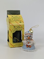 Caring Critters Mother Goose Porcelain Bell Christmas Ornaments Vintage Jasco