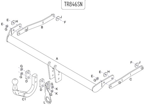 Towtrust swan neck - towtrust, automotive