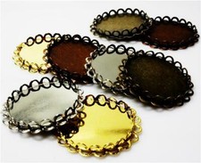 5 LACE EDGE SILVER SETTINGS