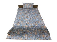 Wholesale Flat or Fitted Hand Block Printed Lightweight Sheet with 2 pillowcases