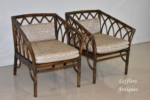 Rattan mcguire club chairs - rattan,