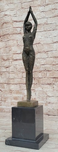 Signed bronze art nouveau deco - art,
