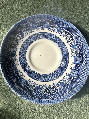 Churchill blue willow saucer - blue,