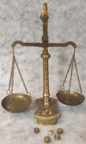 Brass apothecary balance - apothecary,