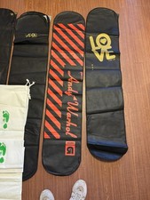 12 vintage Burton Snowboard Storage Bags Including Andy Warhol Bag