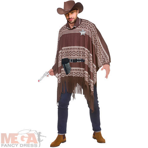 Western cowboy poncho hat - +,