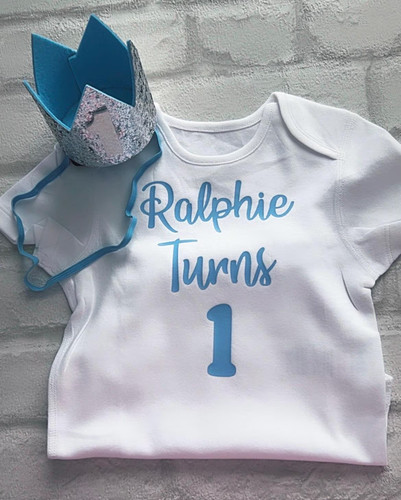 Personalised baby boy turns - baby, 1