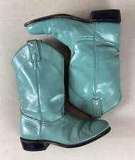 Vintage Cowgirl Boots Cowboy Boots Made in USA Green Ladies’ Size US 7.5M