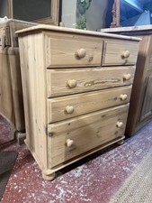 Stripped pine chest drawers - pine, of