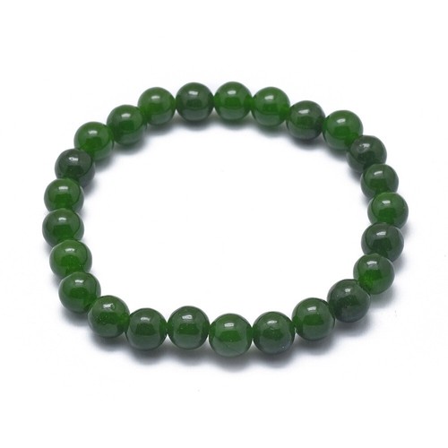 Natural green jade - natural, bead