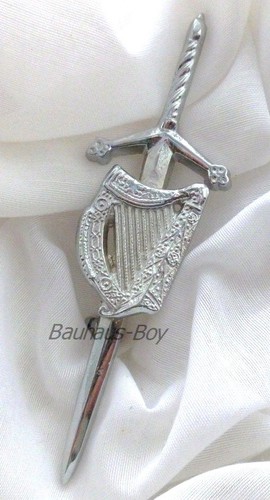 Kilt pin irish harp crest - harp,