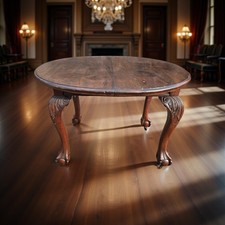 Antique Mahogany Extending  Oval Dining Table
