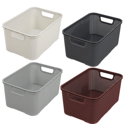 Nestable rattan storage box - rattan,
