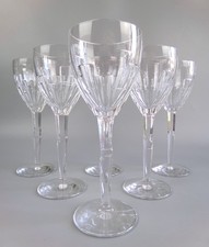 Jasper Conran 'ICE' Wine Glasses / Goblets by Stuart Crystal. Set of 6. H 8.25"