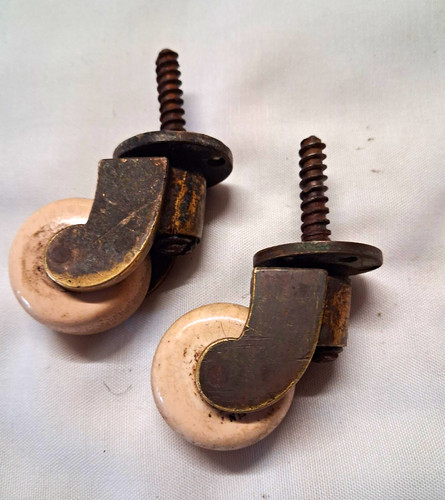 Pair antique brass - of,
