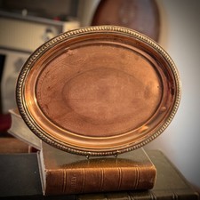 Vintage Copper Oval Serving