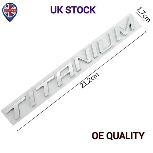 Titanium car letter - letter, badge