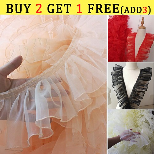 Organza pleated ruffle - organza,