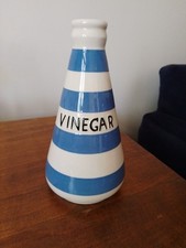 Vintage 60s Chef Ware Blue & White Vinegar Bottle & No lid Staffordshire