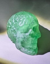 Green Fluorite Skull. Healing Crystal, Witch, Spiritual.