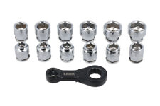 Ratchet Torque Adapter with Shallow Insert Sockets 13 Piece Set 3/8''D Metric