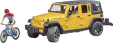 Bruder 2543 Jeep Wrangler Rubicon Unlimited with 1 Mountain Bike and Cyclist
