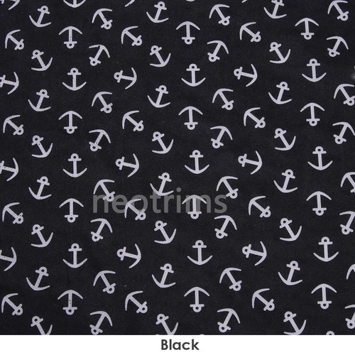 Anchor nautical print fabric - anchor,