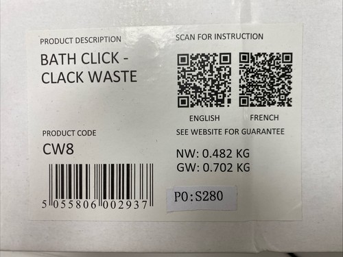 Bath click clack waste - bath,