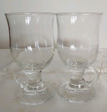 Pair Of Irish Coffee/Mulled Wine Glasses Height 14cm Weight 252g each Used VGC