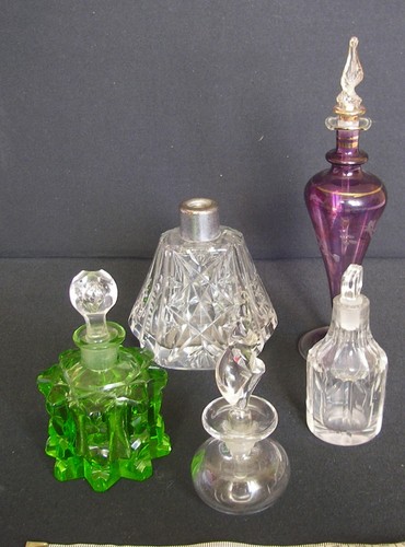 Vintage glass perfume - vintage,