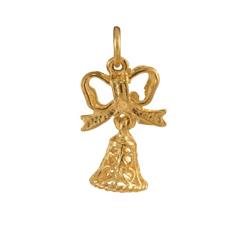 9ct gold bell - 9ct, charm