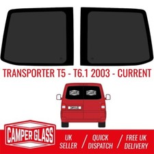 Transporter T5-T6.1 Rear barn Door Privacy Windows Pair 2003-Current