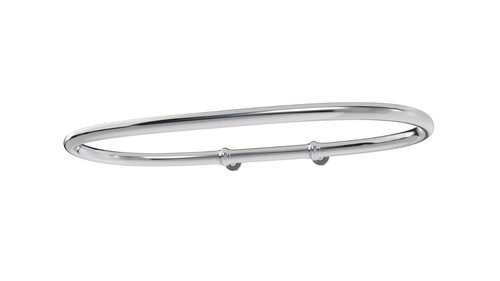 Wallmount oval shower curtain - wallmount,