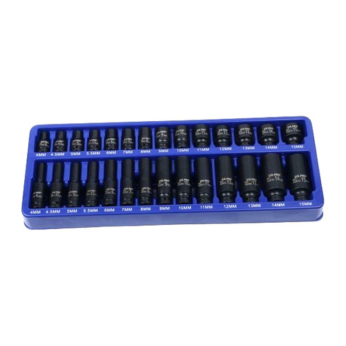 Impact socket set dr - impact, 1/4"dr