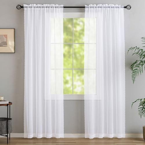 Window curtains white sheer - window,