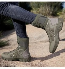 British Lokwt Army Bates Patrol Boots Comba Leather,Walking Hiking, Size 50 UK15