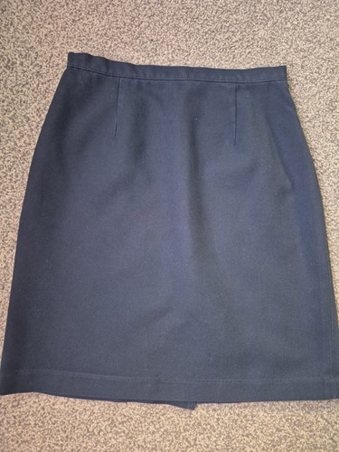 Trutex navy back vent skirt - back,