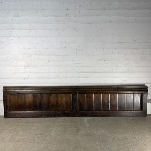 Antique oak pew back panel - antique,