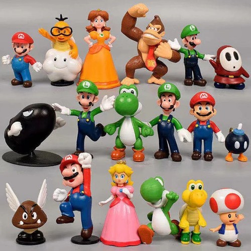 Pcs super mario mini - super, figure