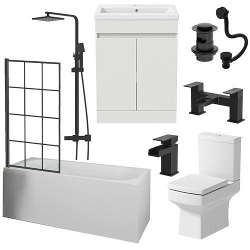 Complete bathroom suite - suite, black