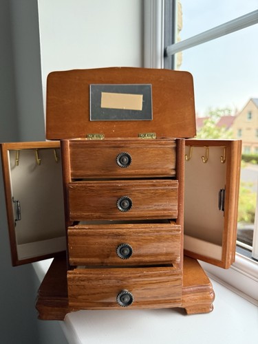 Wooden jewellery cabinet box - cabinet,