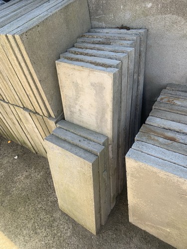 Concrete council paving slabs - council,