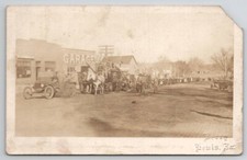 Lewis Iowa RPPC Hearse Funeral