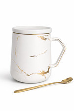 Ceramic Mug with Lid & Spoon