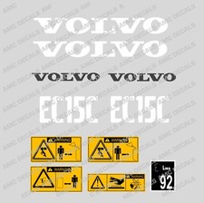 VOLVO EC15C MINI DIGGER EXCAVATOR DECAL STICKER SET