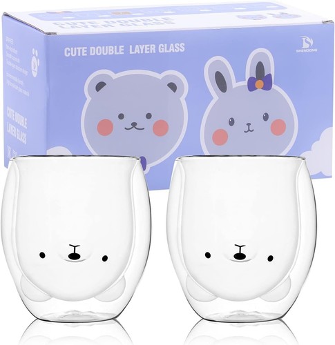 Double wall glass bear - double-wall,