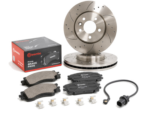 Front drilled brake discs - drilled,