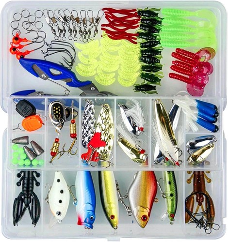 120 pcs set fishing lures - fishing,