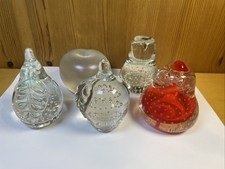 Five Glass Paperweights In