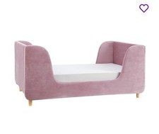 Lumi Toddler Bed Pink Velvet Frame Mattress Included 